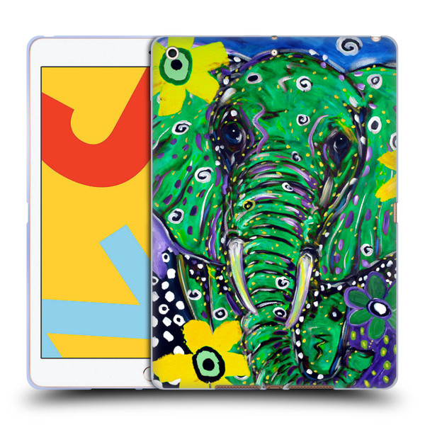 Mad Dog Art Gallery Animals Elephant Soft Gel Case for Apple iPad 10.2 2019/2020/2021
