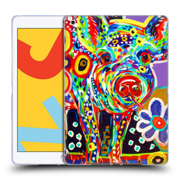 Mad Dog Art Gallery Animals Pig Soft Gel Case for Apple iPad 10.2 2019/2020/2021