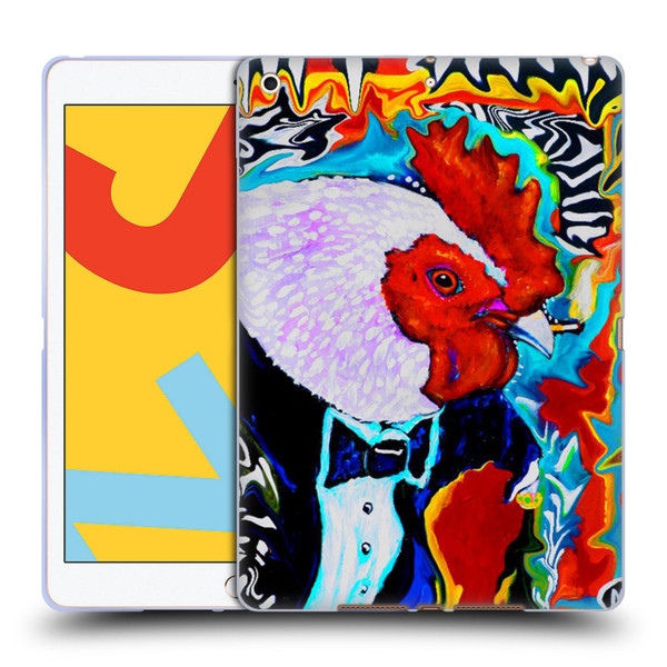 Mad Dog Art Gallery Animals Rooster Soft Gel Case for Apple iPad 10.2 2019/2020/2021