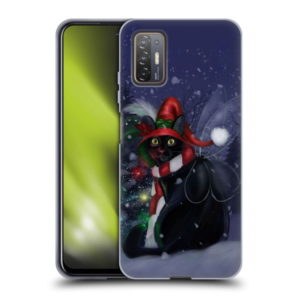 Ash Evans Black Cats Yuletide Cheer Soft Gel Case for HTC Desire 21 Pro 5G