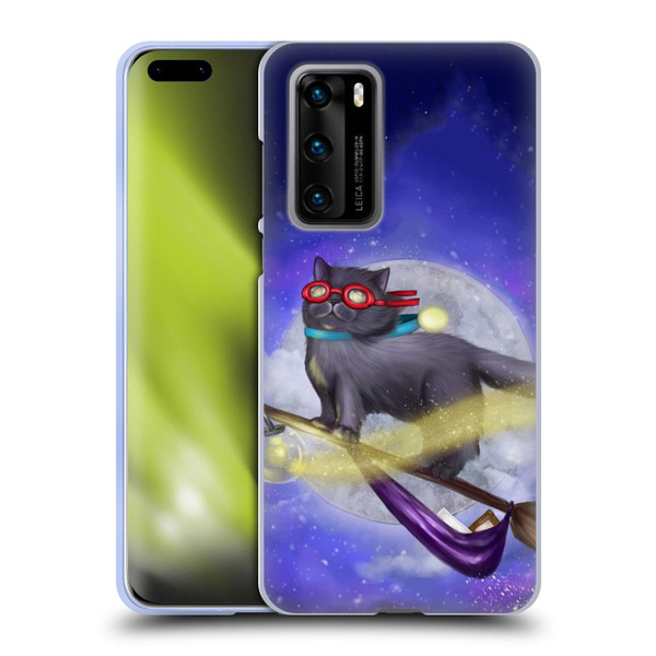 Ash Evans Black Cats Night Fly Soft Gel Case for Huawei P40 5G