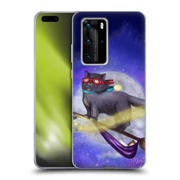 Ash Evans Black Cats Night Fly Soft Gel Case for Huawei P40 Pro / P40 Pro Plus 5G