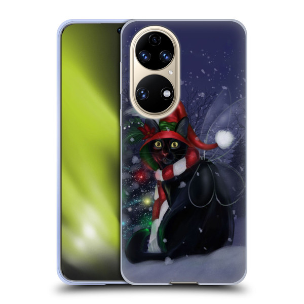 Ash Evans Black Cats Yuletide Cheer Soft Gel Case for Huawei P50