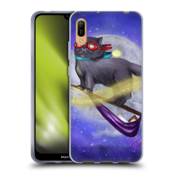 Ash Evans Black Cats Night Fly Soft Gel Case for Huawei Y6 Pro (2019)