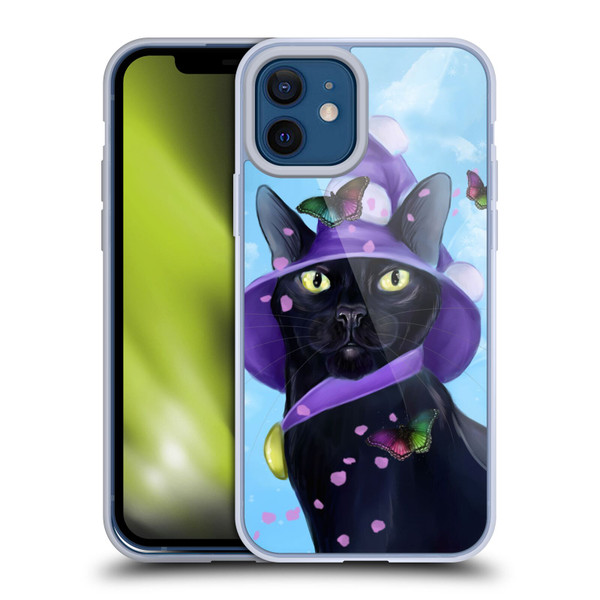 Ash Evans Black Cats Butterfly Sky Soft Gel Case for Apple iPhone 12 / iPhone 12 Pro