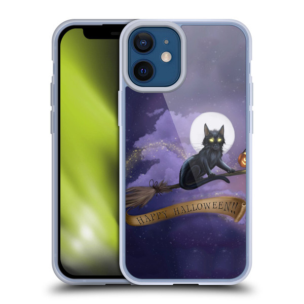 Ash Evans Black Cats Happy Halloween Soft Gel Case for Apple iPhone 12 Mini