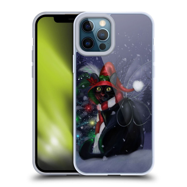 Ash Evans Black Cats Yuletide Cheer Soft Gel Case for Apple iPhone 12 Pro Max