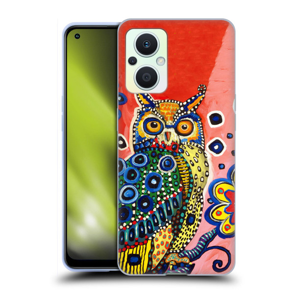 Mad Dog Art Gallery Animals Owl Soft Gel Case for OPPO Reno8 Lite