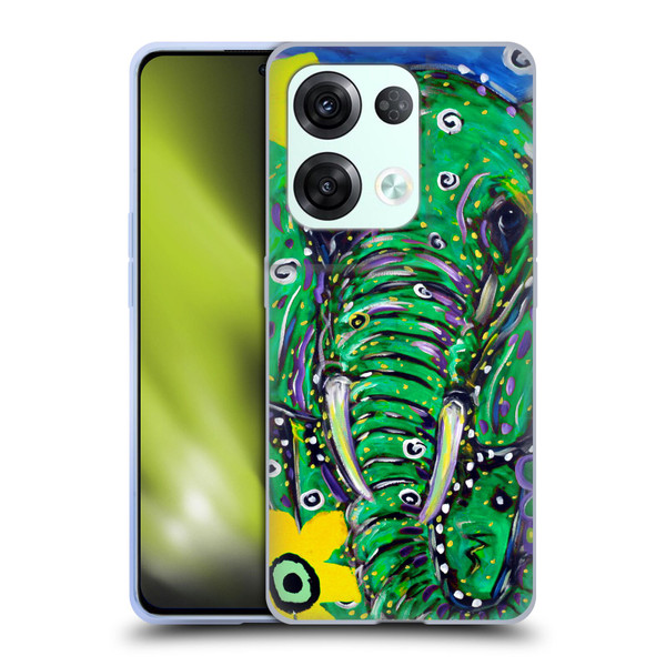 Mad Dog Art Gallery Animals Elephant Soft Gel Case for OPPO Reno8 Pro