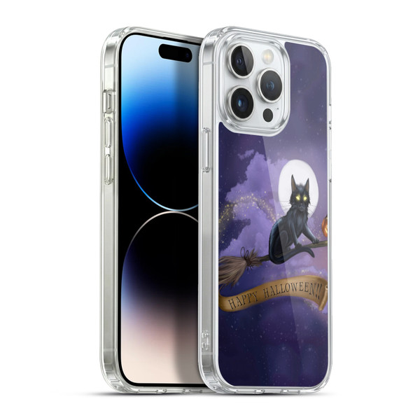 Ash Evans Black Cats Happy Halloween Soft Gel Case for Apple iPhone 13 Pro Max & MagSafe