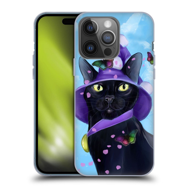 Ash Evans Black Cats Butterfly Sky Soft Gel Case for Apple iPhone 14 Pro