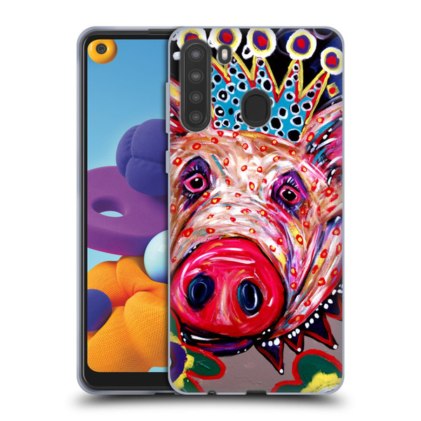 Mad Dog Art Gallery Animals Missy Pig Soft Gel Case for Samsung Galaxy A21 (2020)