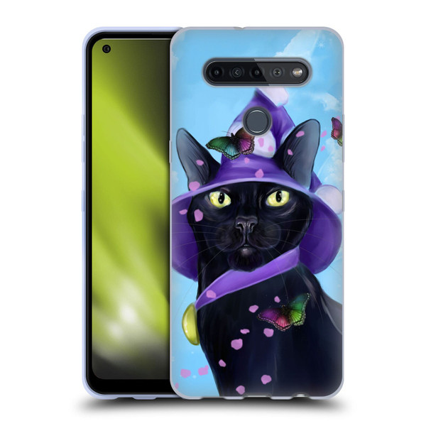 Ash Evans Black Cats Butterfly Sky Soft Gel Case for LG K51S