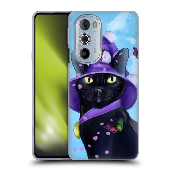 Ash Evans Black Cats Butterfly Sky Soft Gel Case for Motorola Edge X30