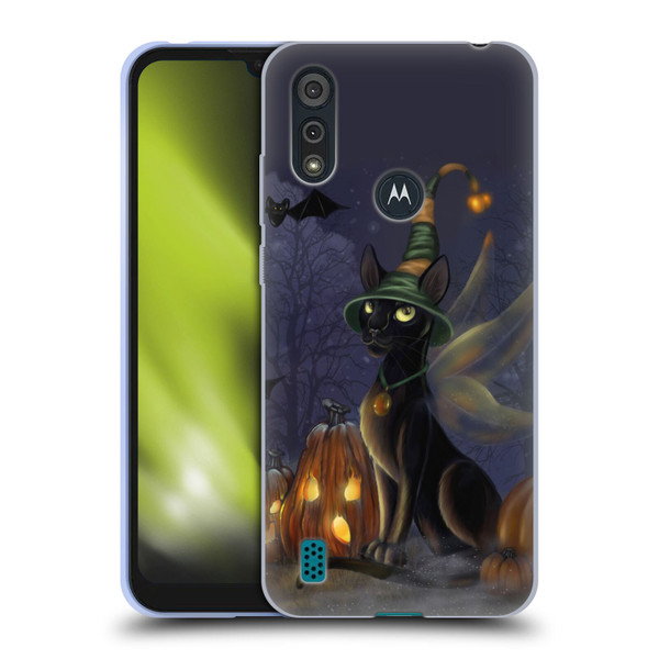 Ash Evans Black Cats The Witching Time Soft Gel Case for Motorola Moto E6s (2020)