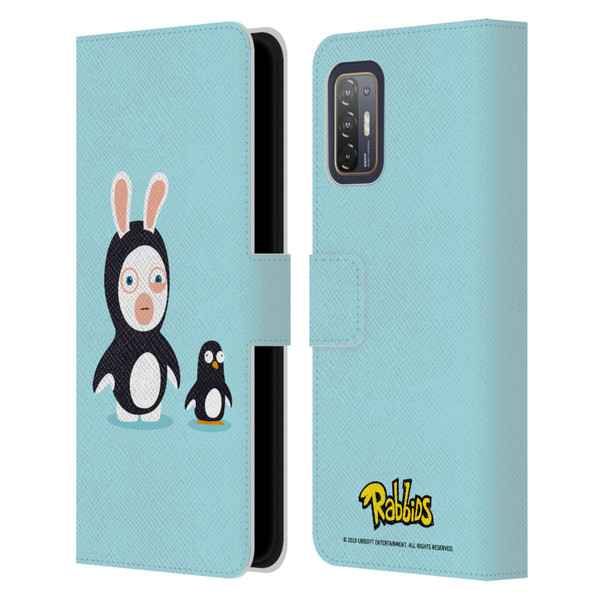 Rabbids Costumes Penguin Leather Book Wallet Case Cover For HTC Desire 21 Pro 5G