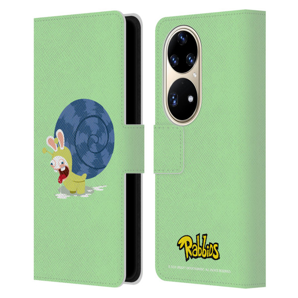 Rabbids Costumes Snail Leather Book Wallet Case Cover For Huawei P50 Pro
