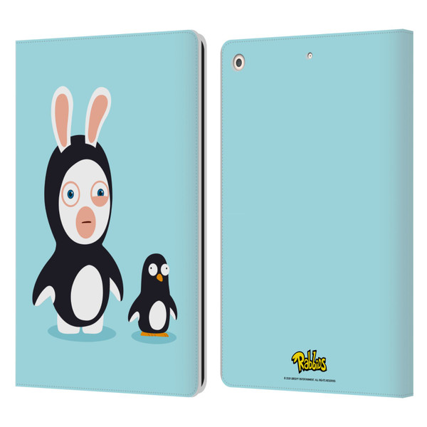 Rabbids Costumes Penguin Leather Book Wallet Case Cover For Apple iPad 10.2 2019/2020/2021