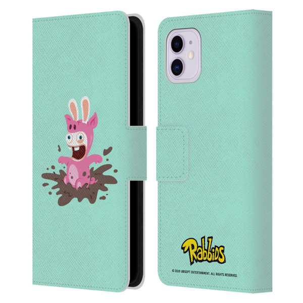 Rabbids Costumes Pig Leather Book Wallet Case Cover For Apple iPhone 11