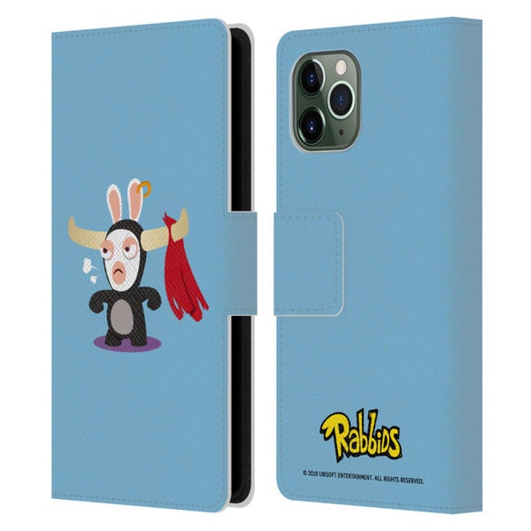 Rabbids Costumes Bull Leather Book Wallet Case Cover For Apple iPhone 11 Pro