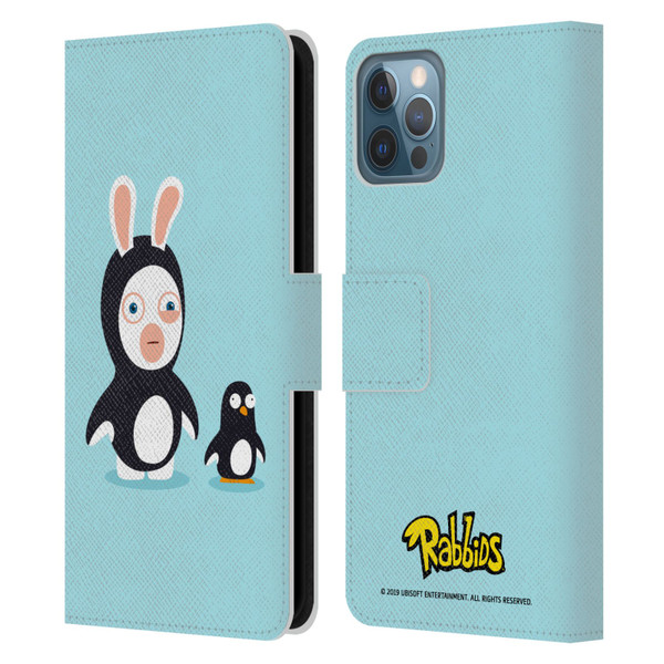Rabbids Costumes Penguin Leather Book Wallet Case Cover For Apple iPhone 12 / iPhone 12 Pro