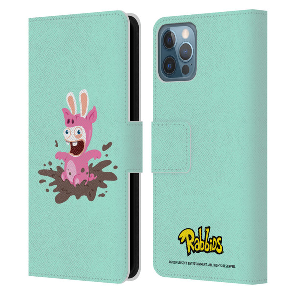 Rabbids Costumes Pig Leather Book Wallet Case Cover For Apple iPhone 12 / iPhone 12 Pro