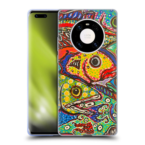 Mad Dog Art Gallery Assorted Designs Many Mad Fish Soft Gel Case for Huawei Mate 40 Pro 5G