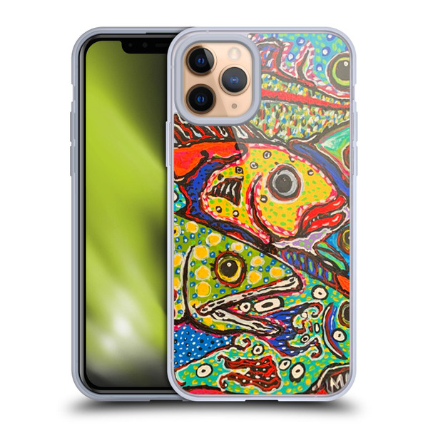 Mad Dog Art Gallery Assorted Designs Many Mad Fish Soft Gel Case for Apple iPhone 11 Pro