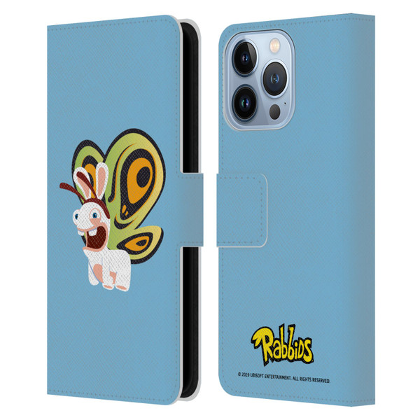 Rabbids Costumes Butterfly Leather Book Wallet Case Cover For Apple iPhone 13 Pro