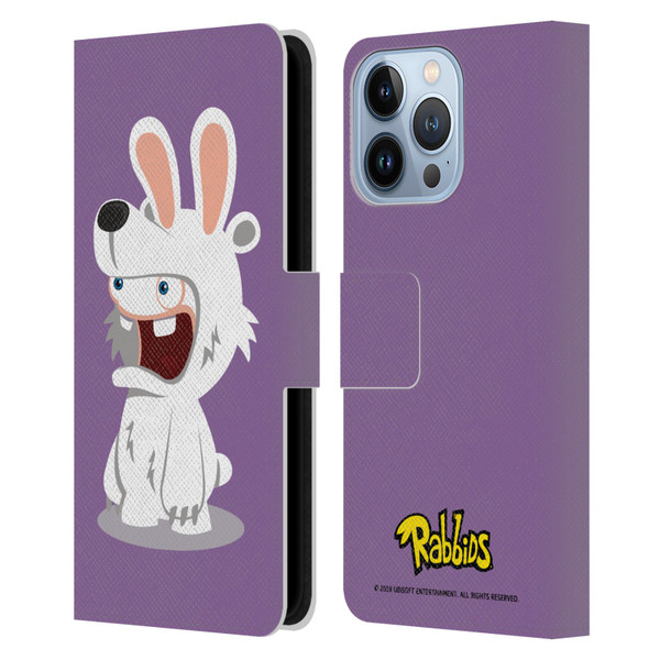 Rabbids Costumes Polar Bear Leather Book Wallet Case Cover For Apple iPhone 13 Pro