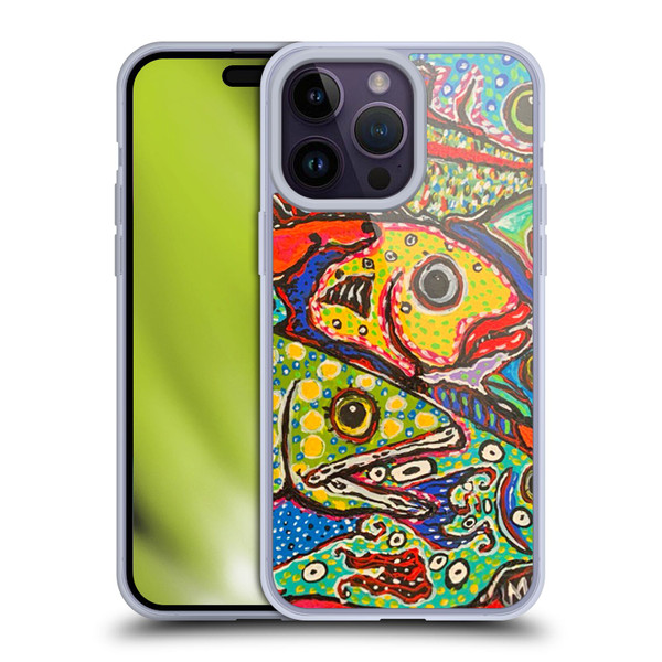 Mad Dog Art Gallery Assorted Designs Many Mad Fish Soft Gel Case for Apple iPhone 14 Pro Max