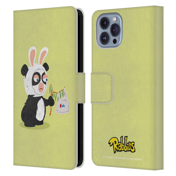 Rabbids Costumes Panda Leather Book Wallet Case Cover For Apple iPhone 14