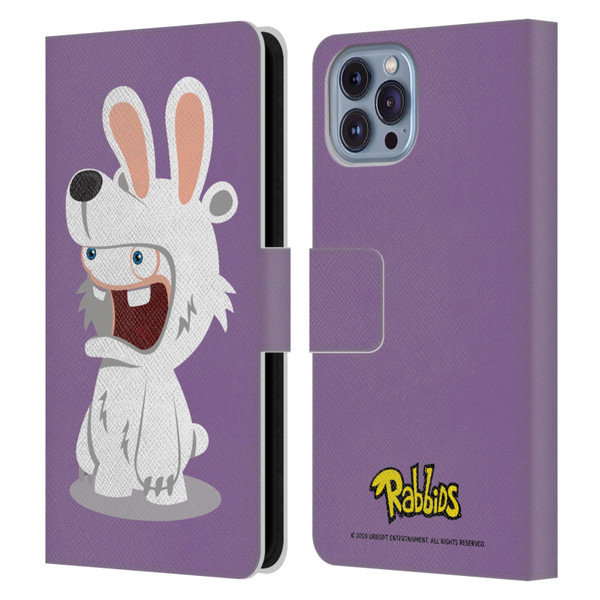Rabbids Costumes Polar Bear Leather Book Wallet Case Cover For Apple iPhone 14