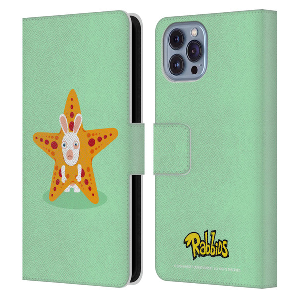 Rabbids Costumes Starfish Leather Book Wallet Case Cover For Apple iPhone 14