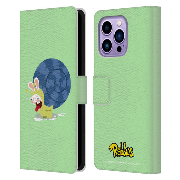 Rabbids Costumes Snail Leather Book Wallet Case Cover For Apple iPhone 14 Pro Max