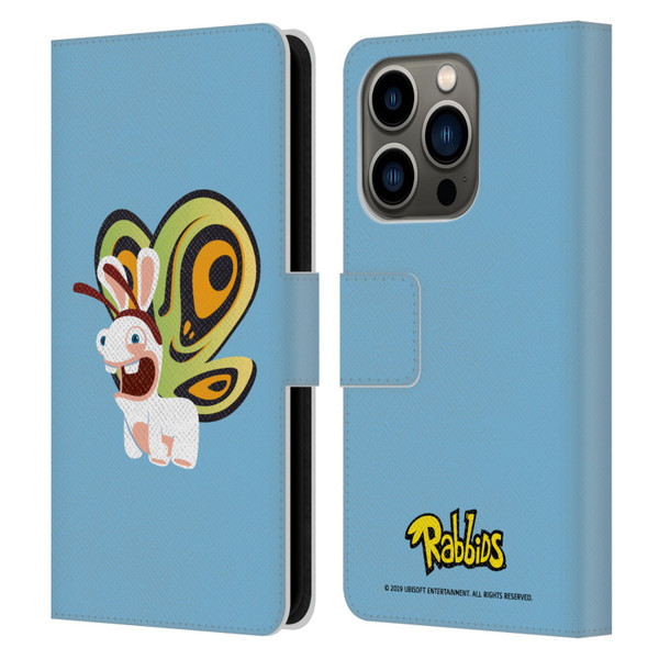 Rabbids Costumes Butterfly Leather Book Wallet Case Cover For Apple iPhone 14 Pro