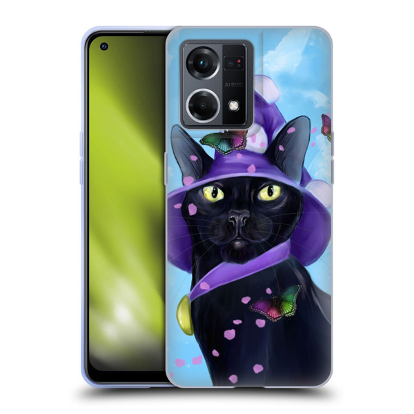 Ash Evans Black Cats Butterfly Sky Soft Gel Case for OPPO Reno8 4G