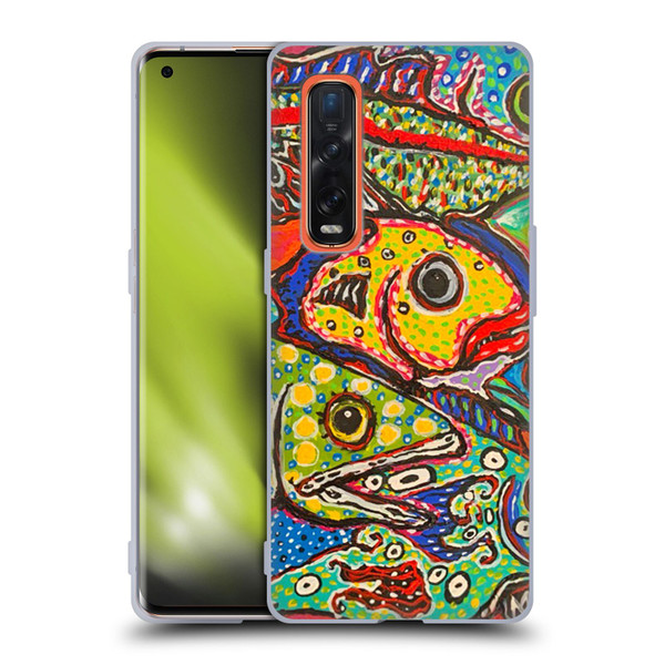 Mad Dog Art Gallery Assorted Designs Many Mad Fish Soft Gel Case for OPPO Find X2 Pro 5G