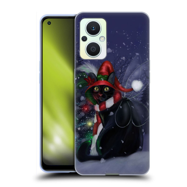 Ash Evans Black Cats Yuletide Cheer Soft Gel Case for OPPO Reno8 Lite