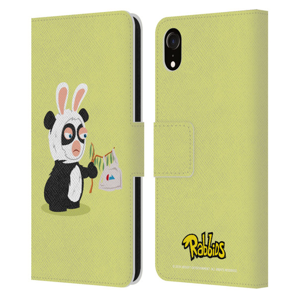 Rabbids Costumes Panda Leather Book Wallet Case Cover For Apple iPhone XR