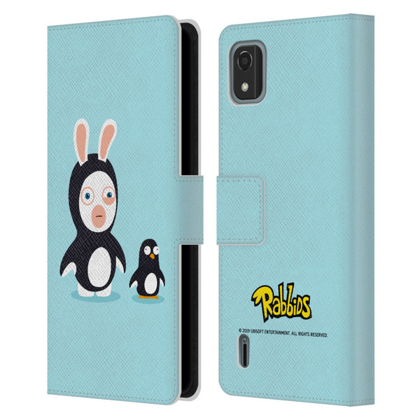 Rabbids Costumes Penguin Leather Book Wallet Case Cover For Nokia C2 2nd Edition