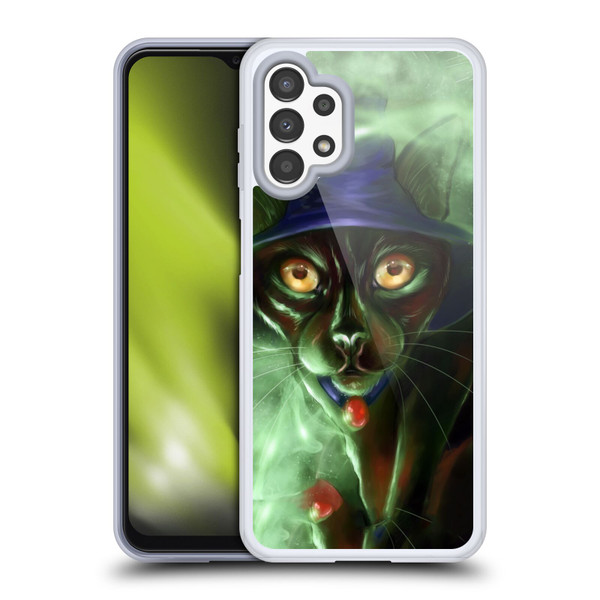 Ash Evans Black Cats Conjuring Magic Soft Gel Case for Samsung Galaxy A13 (2022)