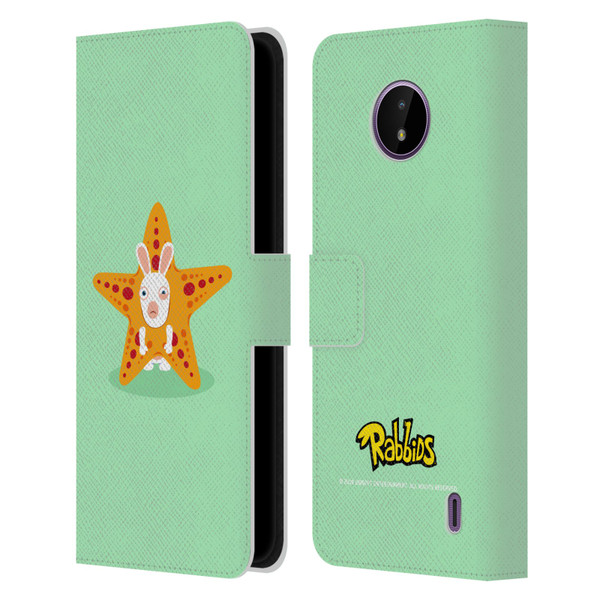 Rabbids Costumes Starfish Leather Book Wallet Case Cover For Nokia C10 / C20