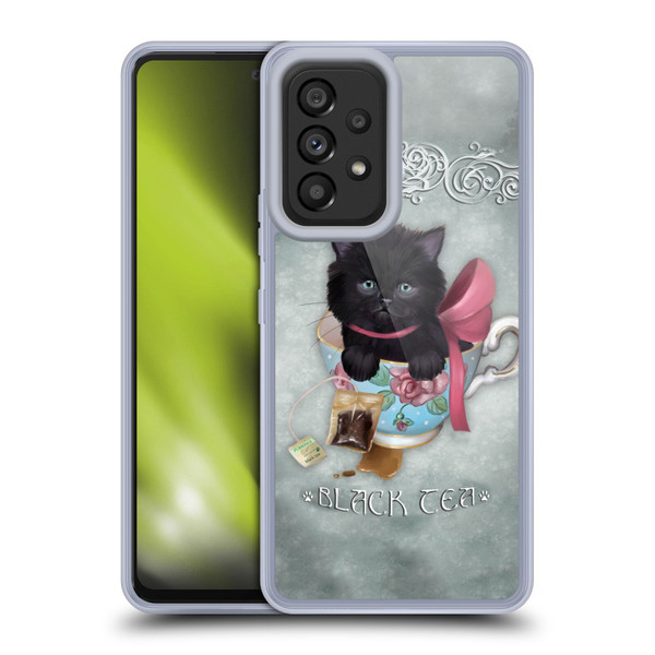 Ash Evans Black Cats Tea Soft Gel Case for Samsung Galaxy A53 5G (2022)
