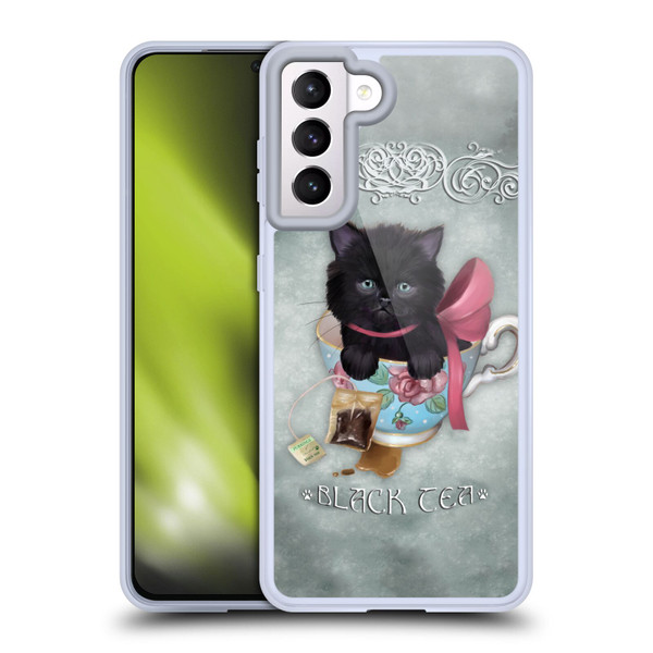 Ash Evans Black Cats Tea Soft Gel Case for Samsung Galaxy S21 5G