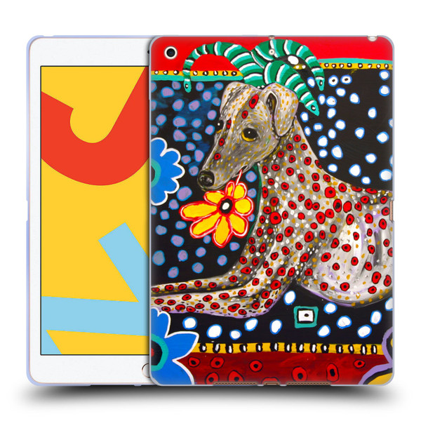 Mad Dog Art Gallery Dogs 2 Greyhound Soft Gel Case for Apple iPad 10.2 2019/2020/2021