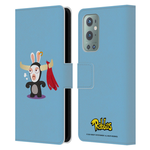 Rabbids Costumes Bull Leather Book Wallet Case Cover For OnePlus 9