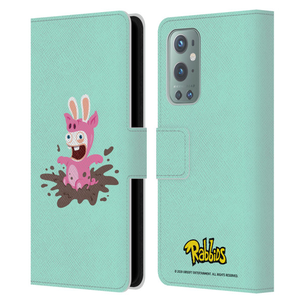 Rabbids Costumes Pig Leather Book Wallet Case Cover For OnePlus 9