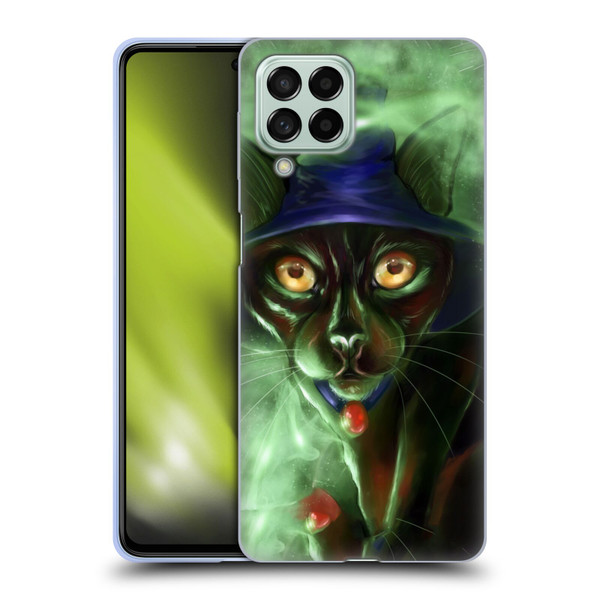 Ash Evans Black Cats Conjuring Magic Soft Gel Case for Samsung Galaxy M53 (2022)