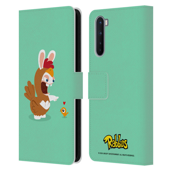 Rabbids Costumes Chicken Leather Book Wallet Case Cover For OnePlus Nord 5G